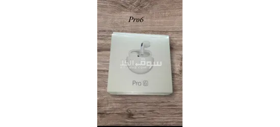 "اكتشف الجودة والصوت النقي مع سماعات بلوتوث PRO6، الراحة والتقنية في تصميم واحد!"