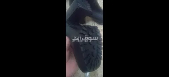 بوت أسود جلد أصلي للبيع الرقم 40 - 3