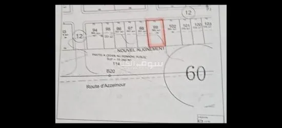 Terrain de villa titré de deux faces et viabilisé surface 386m²