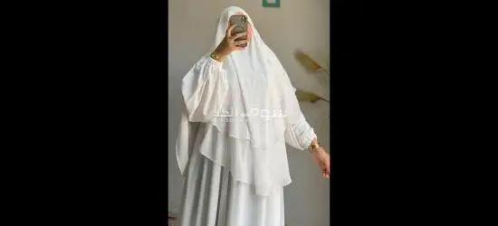 الخمار الاندنوسي طبقتين بالمظلة - 2